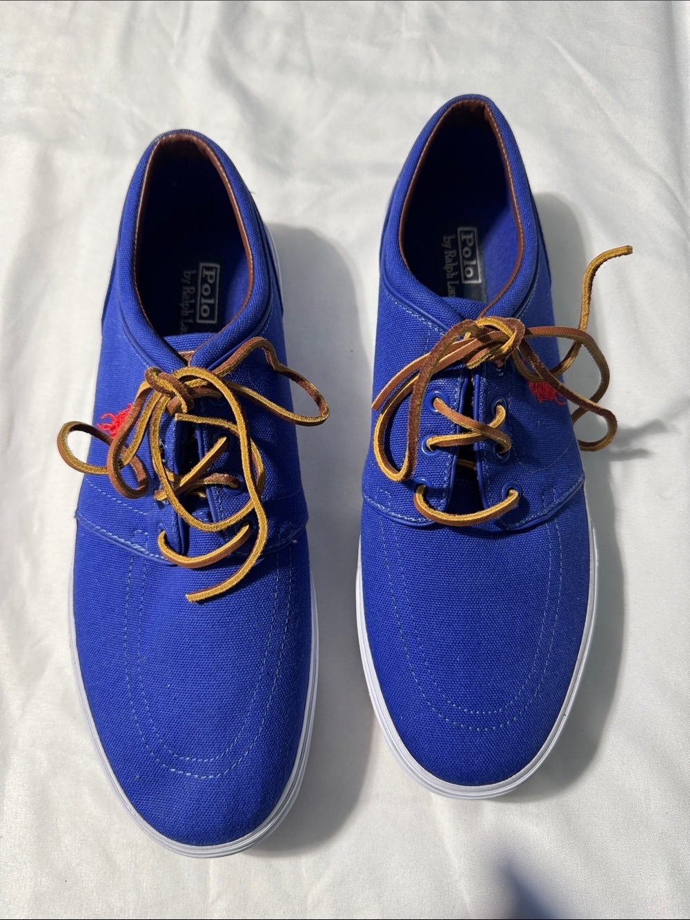 Polo Ralph Lauren Faxon Low Sneakers – Blue Canvas | Men’s Size 12D Preppy